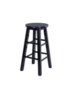 כיסא בר מעץ מלא OLIVER צבע שחור