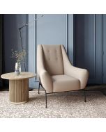 כורסת ישיבה מעוצבת דגם לב בגוון שמנת