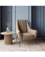 כורסת ישיבה מעוצבת דגם לב בגוון חום