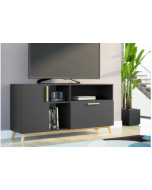 שידת אחסון קומודה רוחב 135 ס”מ דגם Omega צבע שחור