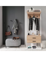 מערכת כניסה דגם רובי בגוון אלון בשילוב לבן