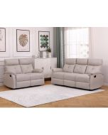 מערכת ישיבה 3+2 עם 4 הדומים נשלפים דגם קרוליין בגוון קפוצ'ינו