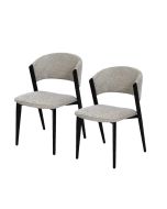 זוג כיסאות מעוצבים לפינת אוכל דגם גולף בגוון קפוצ'ינו