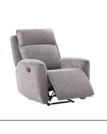 כורסת טלוויזיה מתנדנדת עם הדום נשלף דגם פיראוס בגוון אפור