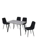 פינת אוכל נפתחת כולל ו-4 כסאות מרופדים דגם רומי אפור-שירה