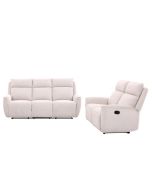 מערכת ישיבה 3+2 מבד עם 4 הדומים נשלפים דגם פיראוס בגוון אופווייט