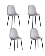 סט 4 כסאות לפינת אוכל גוון אפור בהיר דגם אלין