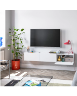 מזנון צף 1.8 מטר דגם קורל בגוון לבן