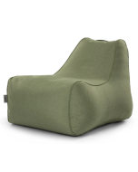 פוף פשתן מעוצב במילוי ספוג GOA צבע ירוק צבא