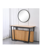 קונסולה מעוצבת נפתחת לפינת אוכל עד ל-3 מטר ברוחב 120 ס"מ דגם קיסר אלון טבעי