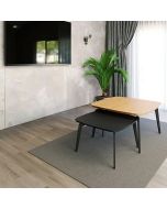 זוג שולחנות לסלון דגם איסלנד אלון משולב