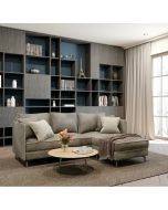 מערכת ישיבה פינתית מבד מעוצבת דגם אלין בגוון אפור בהיר