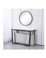 קונסולה מעוצבת נפתחת לפינת אוכל עד ל-3 מטר ברוחב 120 ס"מ דגם קיסר שיש אפור