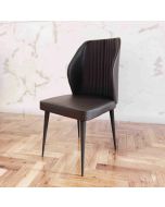 כסא פינת אוכל דמוי עור דגם ונוס גוון שחור