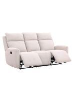 ספה תלת מושבית מבד עם 2 הדומים נשלפים דגם פיראוס בגוון אופווייט