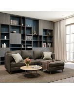 מערכת ישיבה פינתית מבד מעוצבת דגם אלין בגוון אפור כהה