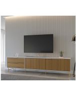 מזנון טלוויזיה 180 ס"מ בגוון עץ דגם טופז