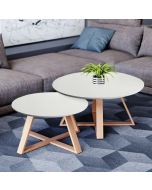 זוג שולחנות לסלון דגם יופיטר שלג