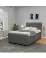 מיטה 190×90 בד רחיץ עם מיטת חבר דגם סנדי בגוון אפור