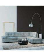 מערכת ישיבה פינתית מבד סוואנה דגם גיא בגוון אפור בהיר