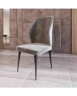 כסא פינת אוכל מרופד קטיפה דגם ונוס גוון אפור