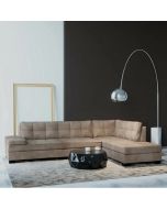 מערכת ישיבה פינתית מבד סוואנה דגם גיא בגוון חום בהיר