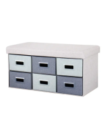 הדום משולב מגירות אחסון דגם KIDS - אפור בשילוב ג'ינס