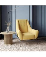 כורסת ישיבה מעוצבת דגם לב בגוון צהוב