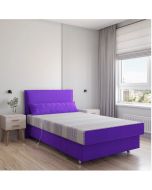 מיטת נוער 1.2 חשמלית מפנקת עם ארגז מצעים דגם ברי בגוון סגול