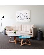 ספה מבד אריג אורך 300 ס"מ דגם דובאי גוון בז'