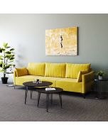 ספה תלת מושבית מפוארת אורך 240 ס"מ דגם שיין גוון צהוב