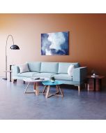 ספה תלת מושבית אורך 3 מטר דגם וגאס גוון תכלת