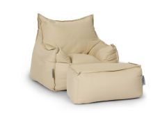 פוף לילדים עם הדום תואם דגם Baby Sicilia קרם