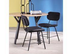 כסא פינת אוכל שחור דמוי עור דגם TAFF