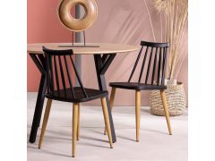 כסא פינת אוכל שחור פלסטיק דגם ASTONO