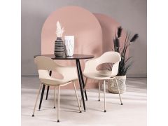 כסא פינת אוכל מוקה פלסטיק דגם DOLLY