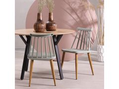 כסא פינת אוכל ירוק פלסטיק דגם ASTONO