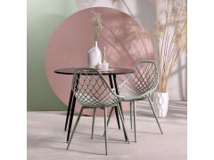 כסא פינת אוכל ירוק פלסטיק דגם NET