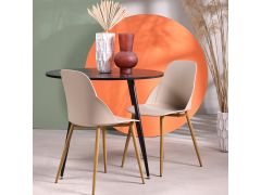 כסא פינת אוכל מוקה פלסטיק דגם COVERY