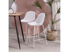 כסא בר לבן משענת גב דגם KLILO