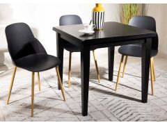 כסא פינת אוכל שחור פלסטיק קשיח דגם COVERY