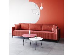 ספה מפוארת אורך 240 ס"מ דגם ספרטה גוון אדום