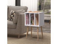 שולחן צד מעוצב עם כוורת דגם סנדי בגוון לבן