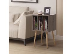 שולחן צד מעוצב עם כוורת דגם סנדי בגוון אפור