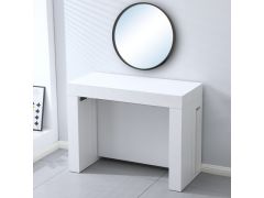 קונסולה נפתחת לפינת אוכל עד 3 מטר רוחב 100 ס"מ דגם מקסימוס לבן