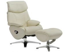 כורסת נוחות מתכווננת כולל הדום דגם BCC818 גוון לבן