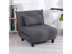 כורסא נפתחת למיטת יחיד דגם לוטוס בגוון אפור