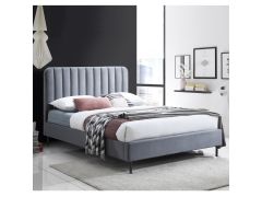 מיטה זוגית 190×140 מרופדת דגם עינב בגוון אפור כהה