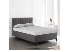 מיטה לנוער 120×190 ס"מ עם ארגז מצעים מעץ דגם מונה גוון אפור