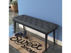 ספסל מעוצב משבצות גוון אפור כהה